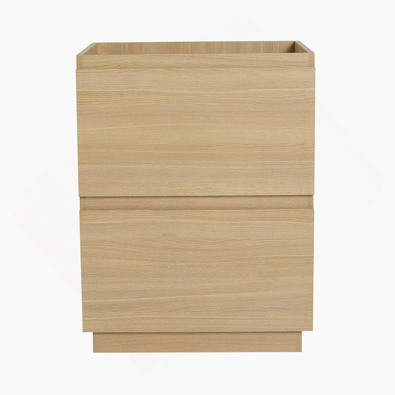24" Bathroom Storage Vanity Without Top Sink, Oak