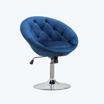 Gahn 28.25'' Wide Tufted Swivel Side Chair with Adjustable Height