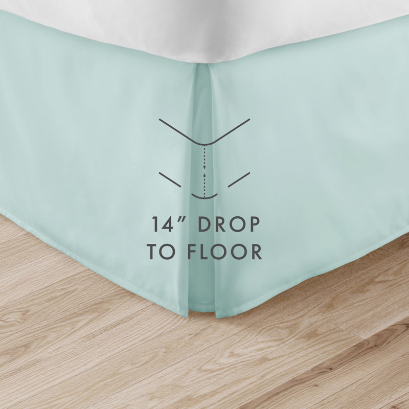 Aqua Twin XL Microfiber Pleated Bed Skirt