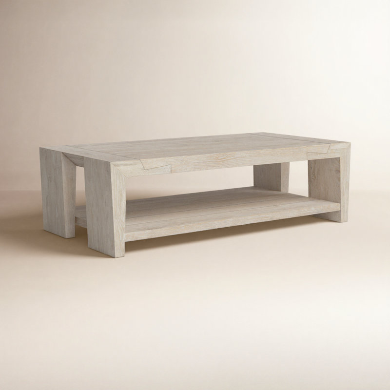 Table basse Alena, Bois beige