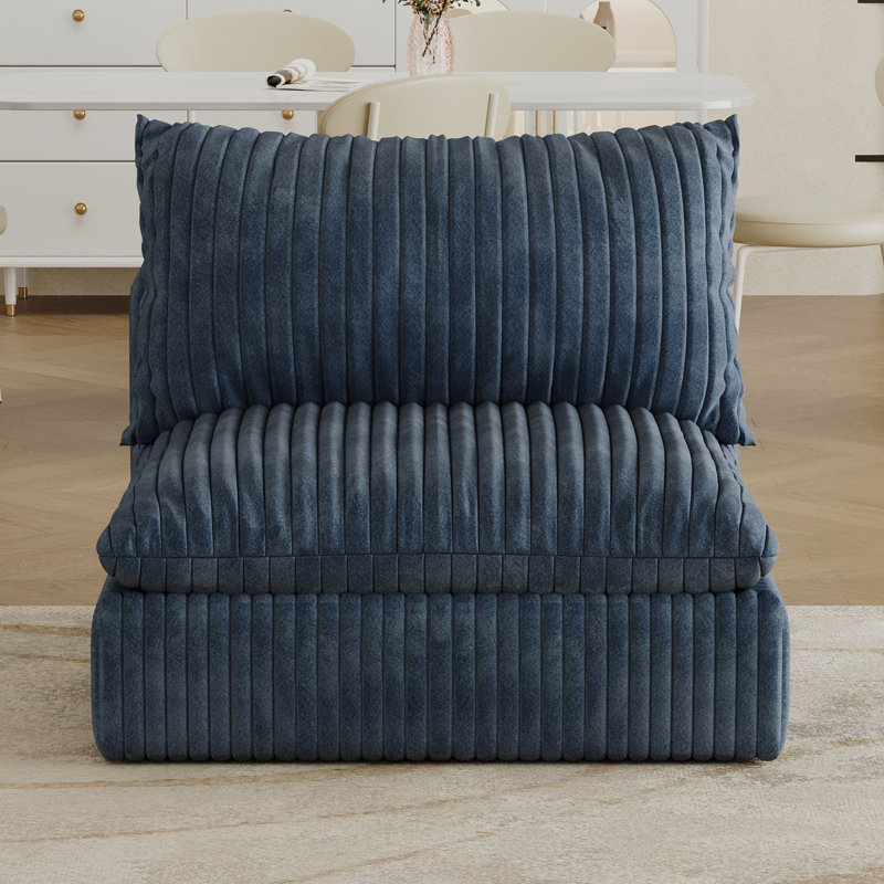 Corduroy Fabric Cloud Sofa, Blue