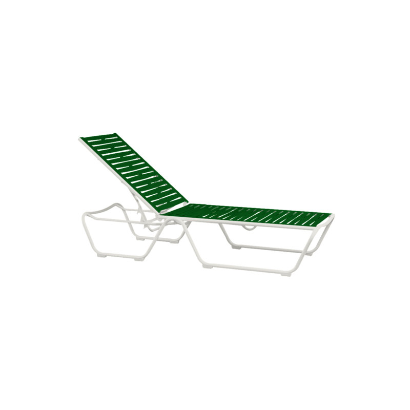 Millennia EZ Span™ Outdoor Metal Chaise Lounge, Forest Green , Shell