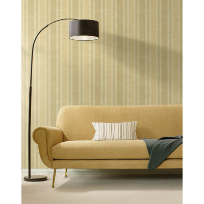 Papier peint rayé en lin Seaonia Designs
