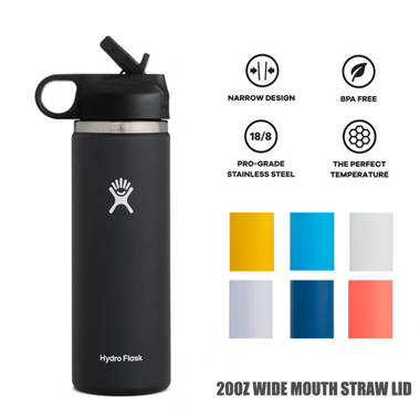 CCYMI Hydro Flask 20oz Vacuum Insulated Stainless Steel Water Bottle with  Straw