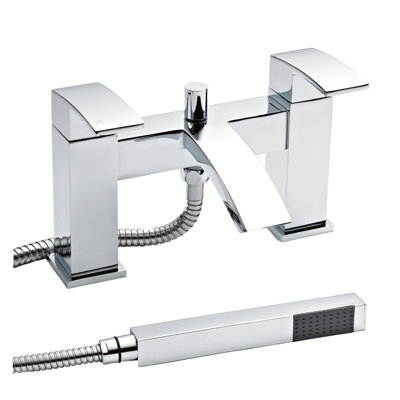 Tub Spout and Bath Shower Mixer with Diverter and Handshower Included
