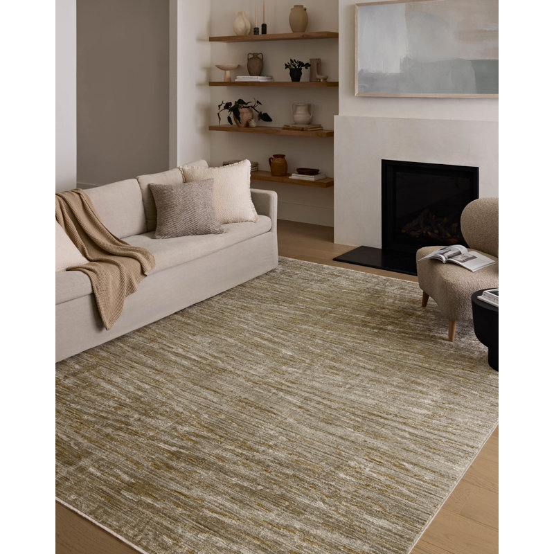 Marlia Sage / Gold Area Rug, Runner 2'6" x 8'