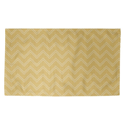 Tapis de zone jaune à chevrons Stephenie