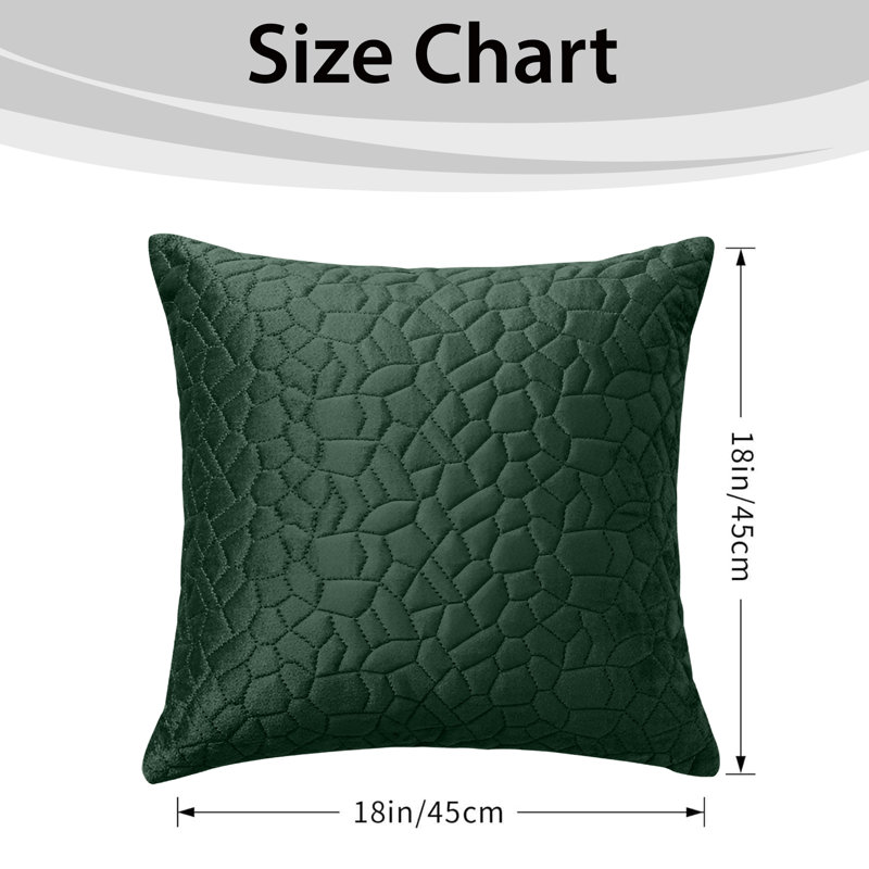 Aspire Homeware Geometric Square Velvet Cushion Covers, Emerald, Pack of 6