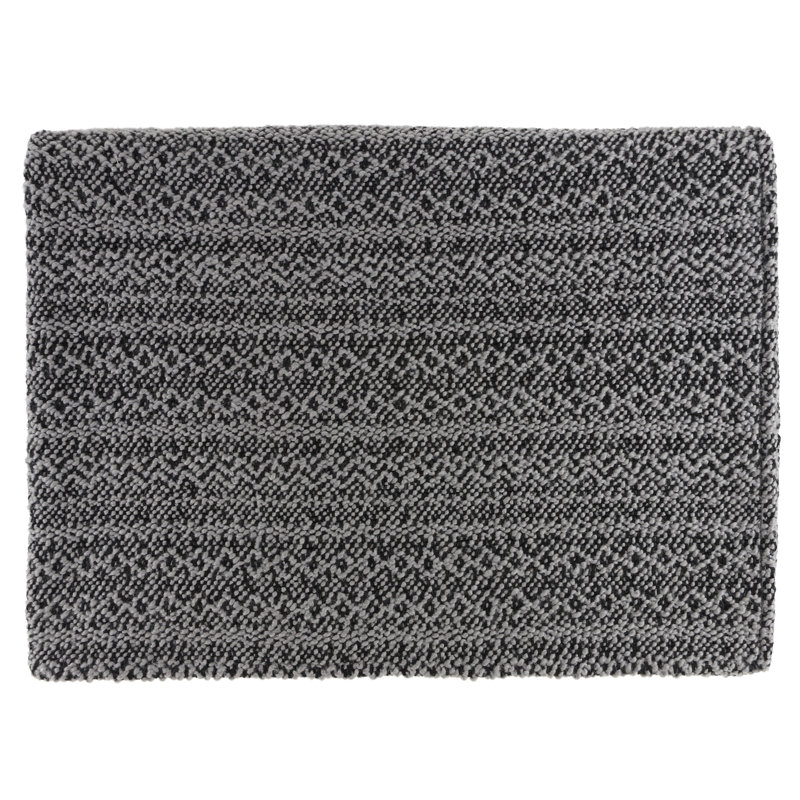 Gray Acrylic Machine Washable Reversible Throw Blanket