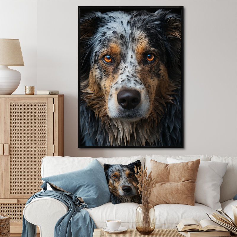 «Dog Animal», reproduction sur toile, Noir, H 32 po x l 16 po x P 1 po