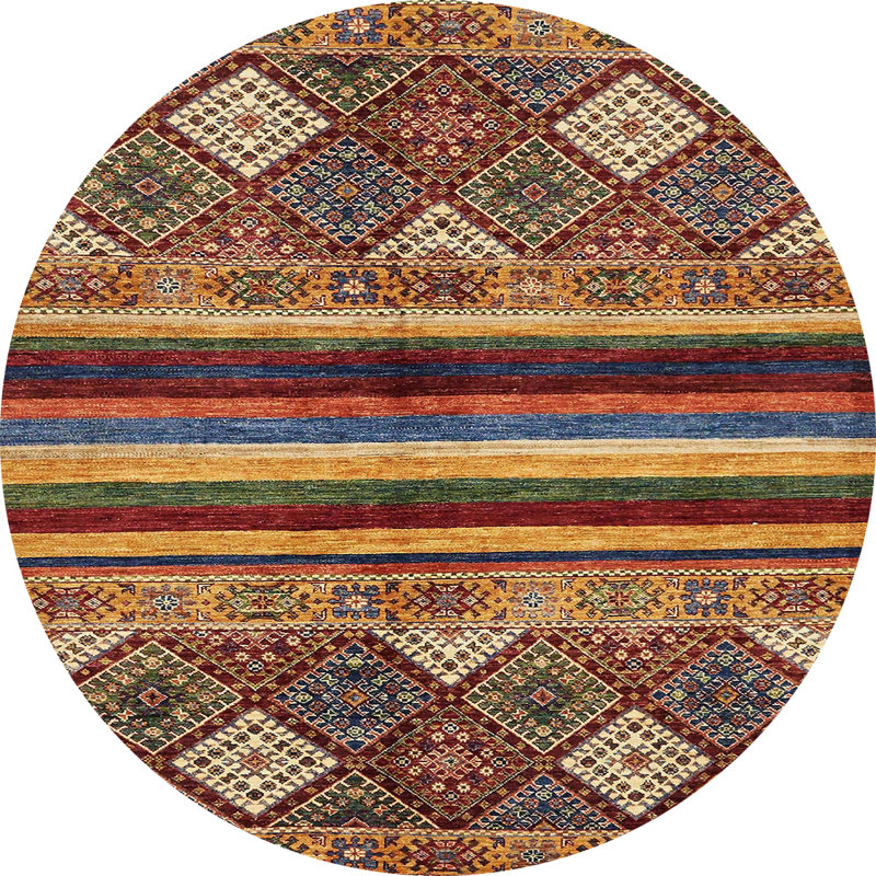 Tapis abstrait moderne 602, Rond 3 pi