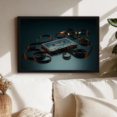 Art mural sur toile noir encadré pour le salon, la chambre à coucher, le bureau ou le vestibule - décoration murale décorative avec ruban adhésif