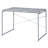 Grey And Silver Writing Desk With Metal Sled Base-1695984727