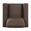 Fauteuil d'appoint carré avec piétement en bois d'hévéa-853132449