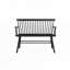 Banc à dossier en bois rétro Vintage-1937264476