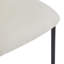 Chaises de salle à manger rembourrées avec pieds en métal (ensemble de 2), beige