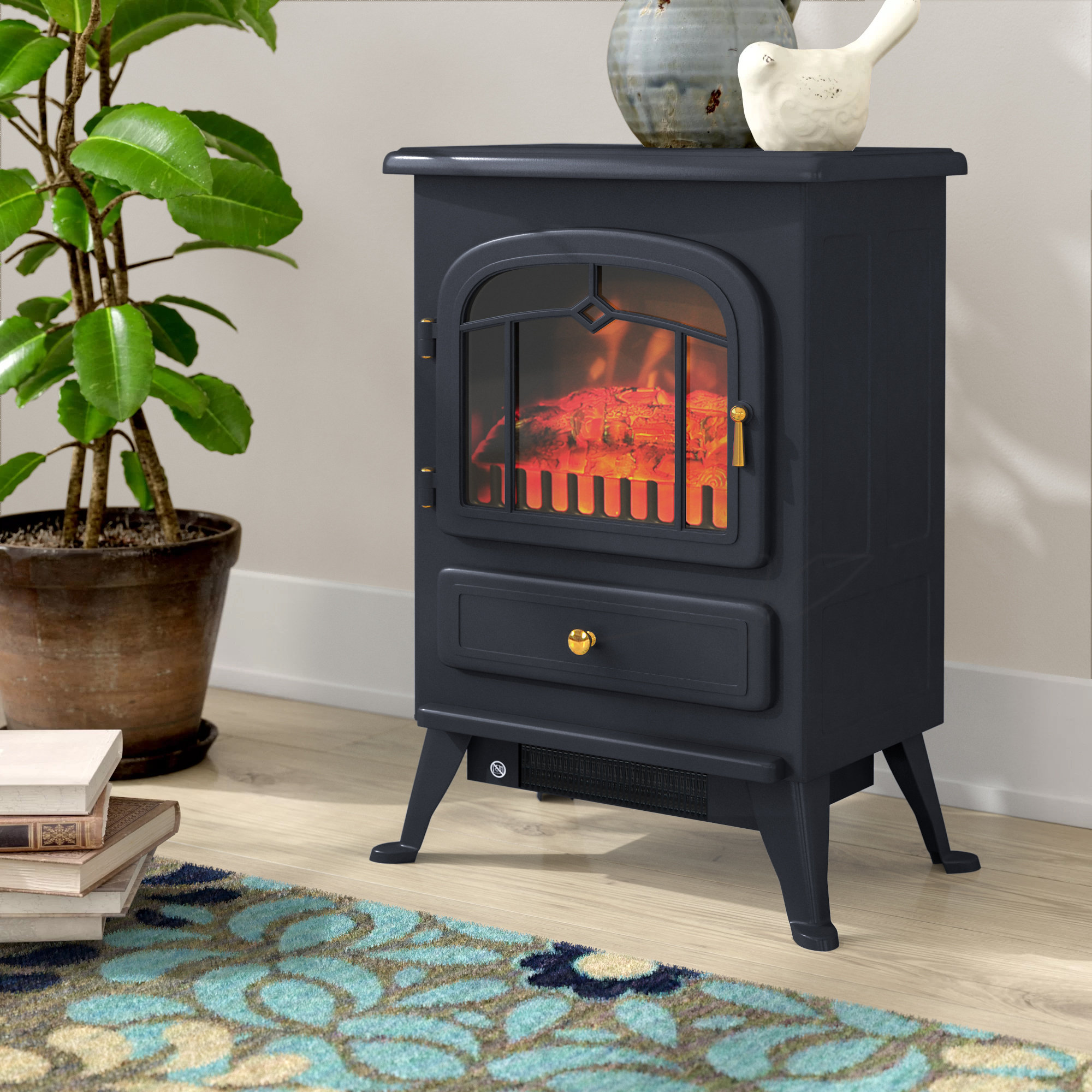 Charlton Home® Manor 16.25'' W Electric Fireplace u0026 Reviews | Wayfair
