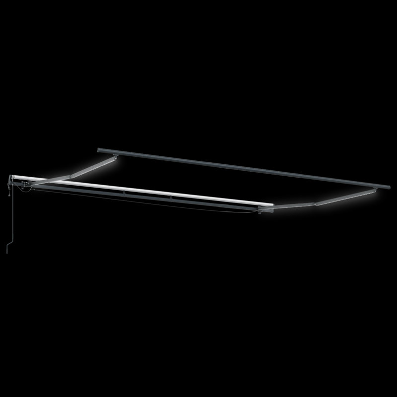 Retractable Awning, 500 cm W x 300 cm D, Black