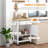 Utility Kitchen Cart, Rolling Kitchen Island With Smooth Rubberwood Top, Narrow Butcher Block Surface On Wheels-1539247234