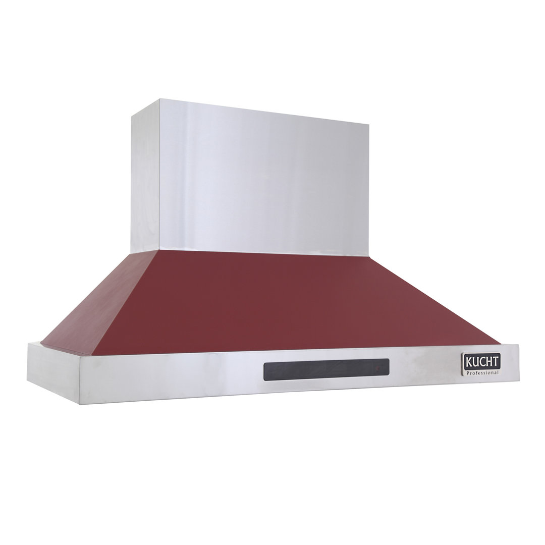 48 Inches 1200 Cubic Feet Per Minute Ducted Wall Mount Range Hood with Baffle Filter and Light Included Kucht 