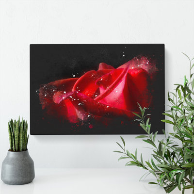 Red Rose Flower Vol.1 - Wrapped Canvas