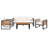 Large Size 4-Pieces Outdoor Furniture Sofa For 5 Person Conversation Set, Garden Sofa Set-6886959