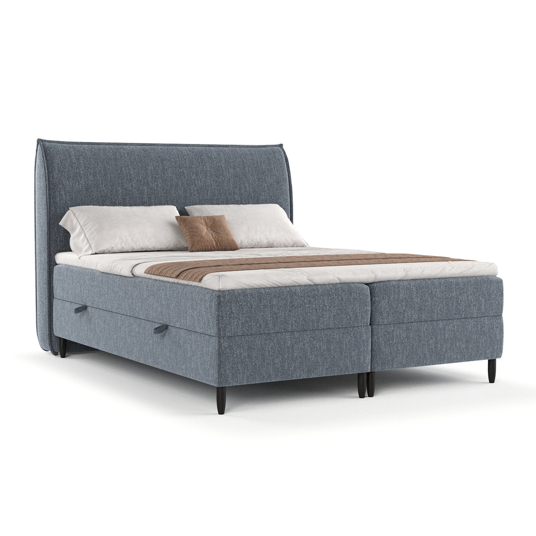 Premium Boxspringbett Melba mit Taschenmatratze und Visco-Topper