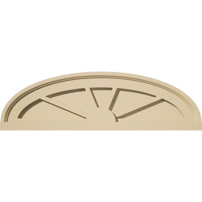 Elliptical Signature Urethane Pediment, Primed Tan