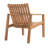 Kenmare Modern Rustic Acacia Wood Outdoor Lounge Chair with Slatted Back and Curved Seat-125238883-129684001