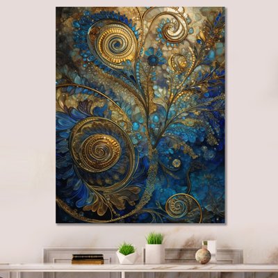 Gwyndolyn «Blue and Gold Melody Of Boho II» sur toile