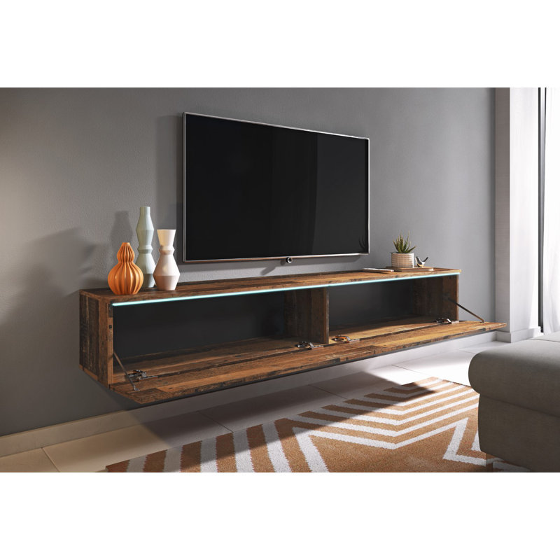 Doyal Floating TV Stand for TVs up to 78", Oldwood