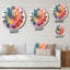 Geometry Of The Mind In Retro Turquoise II Metal Wall Clock-93381670