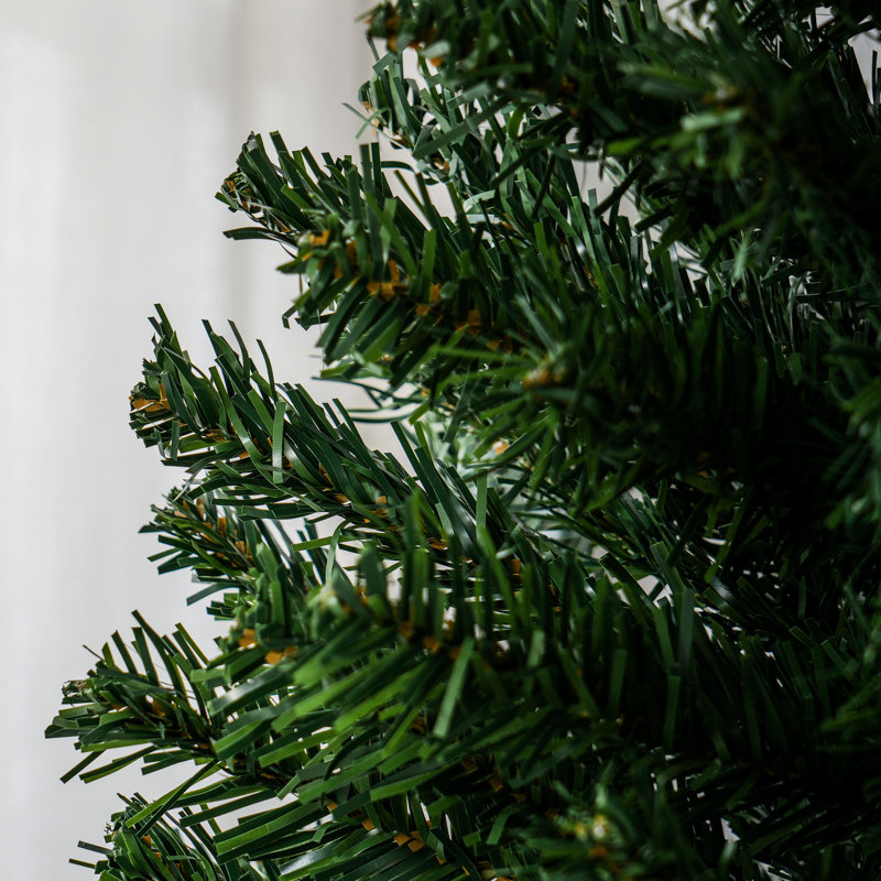 Arbre artificiel mince de 6 pi, 618 pointes, caractéristique réaliste en forme de branche, ignifuge, méthode de peluchage sans effort, aspect de Noël, processus d'assemblage simple,