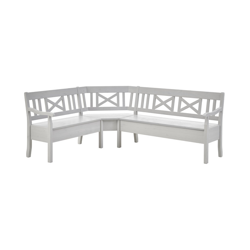 Pols Upholstered Bench, 93cm H x 213cm W x 170cm D, White