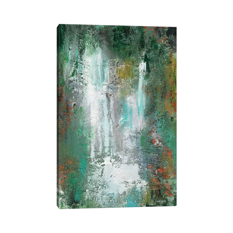 Waterfall In Paradise I by Lila Bramma - Wrapped Canvas Painting, 101.6 cm H x 66.04 cm W x 3.175 cm D