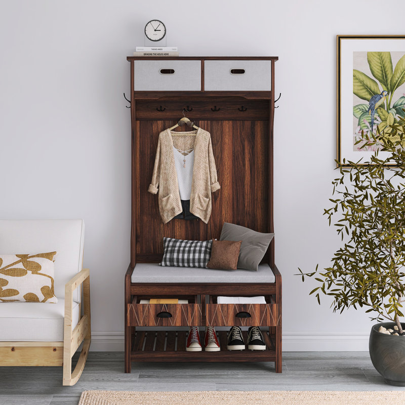 Hall Tree With 3-In-1 Design, Brown