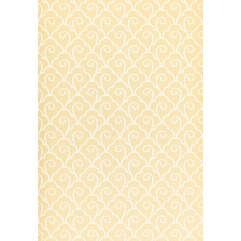 Scallop Filigree Sisal Wallpaper, Cream