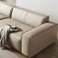 Causeuse-coussin modulaire en cuir véritable ivoire