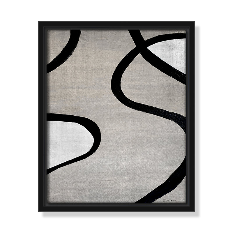 Simplicité - Toile à cadre flottant, Toile avec cadre noir, H 11,5 po x l 9,5 po x P 2 po