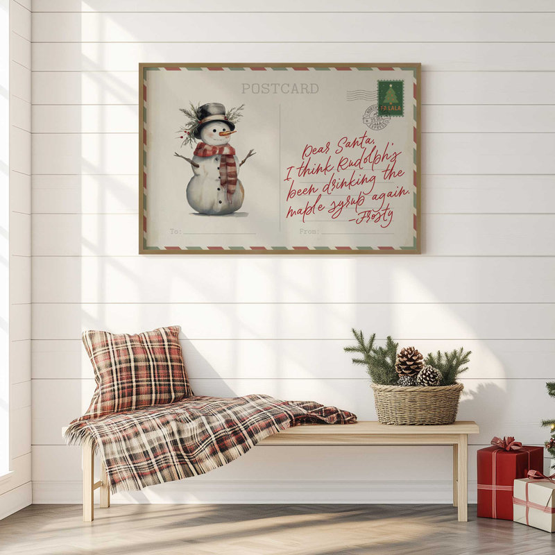 «Frosty’s Little Secret», reproduction d'art, 24 po x 36 po, Noir satiné