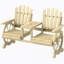 Banc de jardin en bois à haut dossier et banc de patio 2 places-2027298451