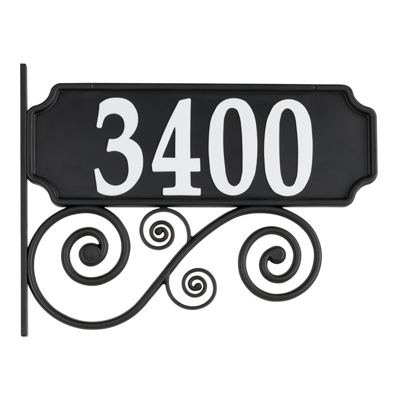 Nite Bright Scroll Reflective Address Post Lawn Insert