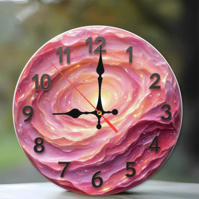Horloge avec tourbillons galactiques
