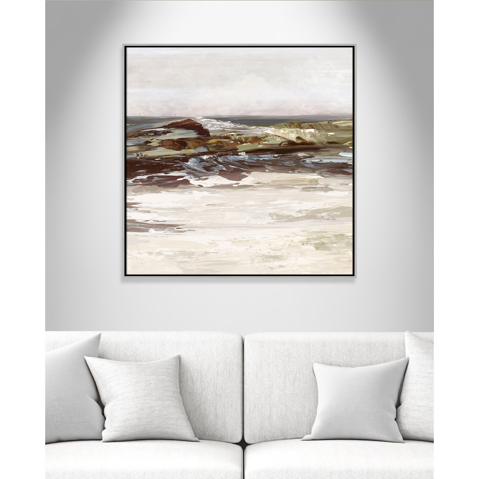 Stoney Peak Print by , 37.5" H x 37.5" W, Silver
