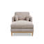 Chaise longue Knox 65" de style ferme moderne, chenille taupe pierre-875550087