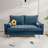 Bellinger 58" Velvet Square Arms Tufted Seat Golden Metal Feet Loveseat-994561879