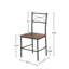 Ensemble 3 pièces de table de salle à manger pour chaise rétro