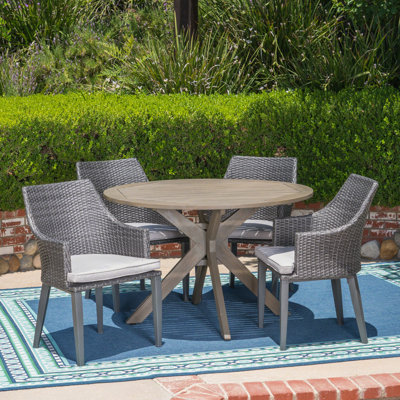 Jahson 5 Piece Dining Set with Cushions