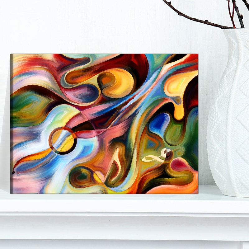 «Music Beyond the Frames» - reproduction d'art, H 12 po x l 20 po x P 1 po, Toile tendue