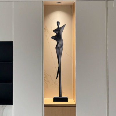 Human Figure Art Deco Large Ornament Light Luxury Abstract Floor Sculpture